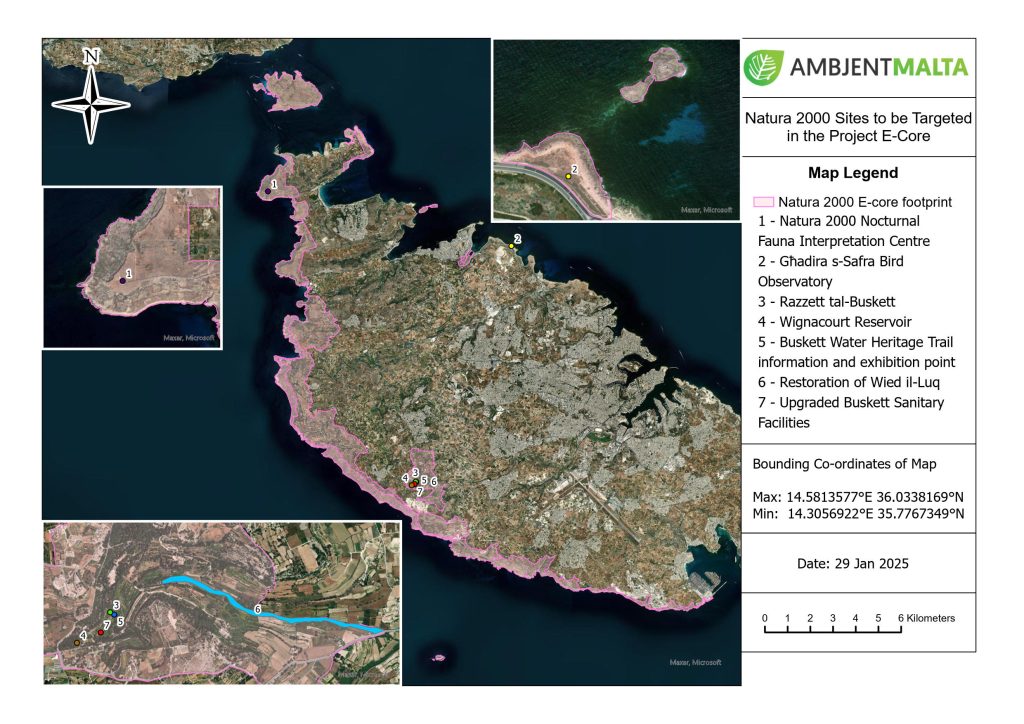 E-CORE project map