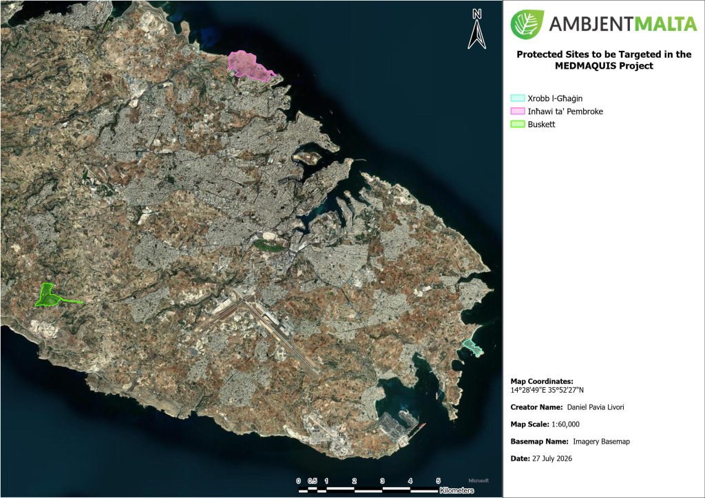 MedMaquis pilot site map